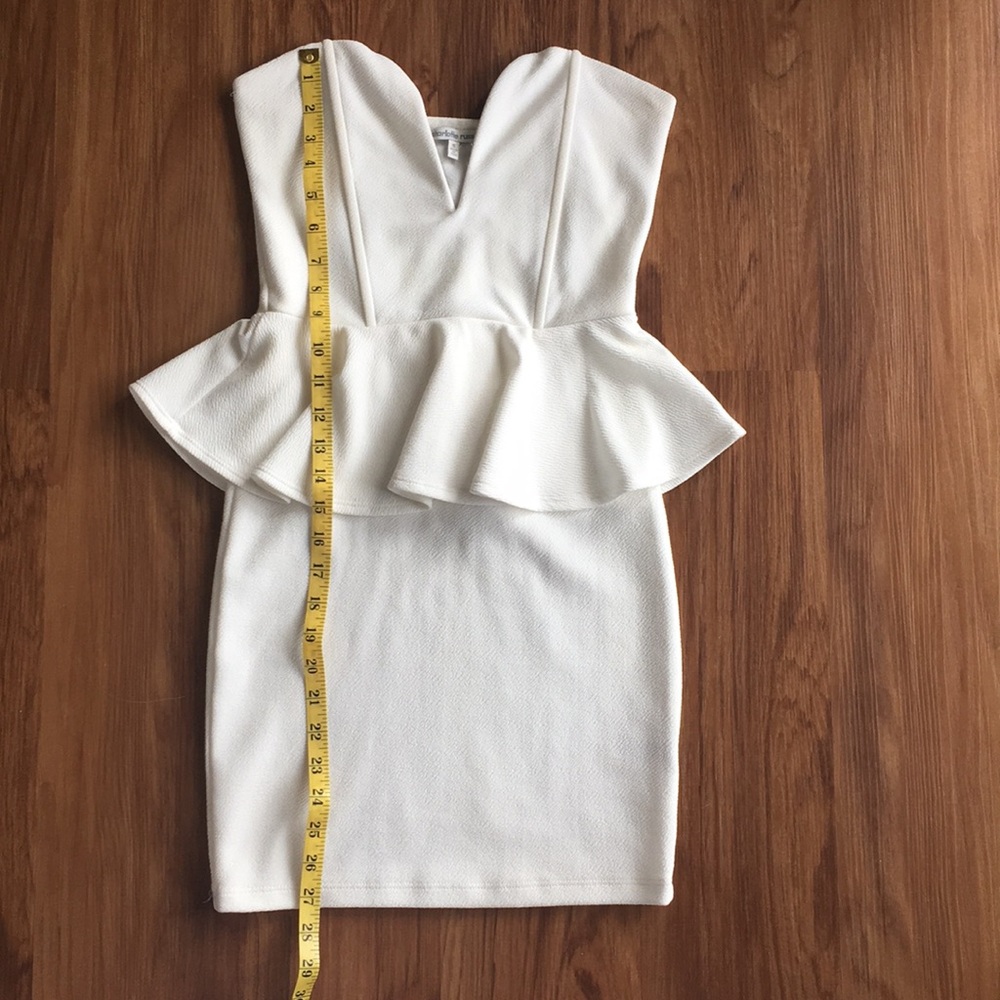 *SOLD*Charlotte Russe Peplum Small White Dress